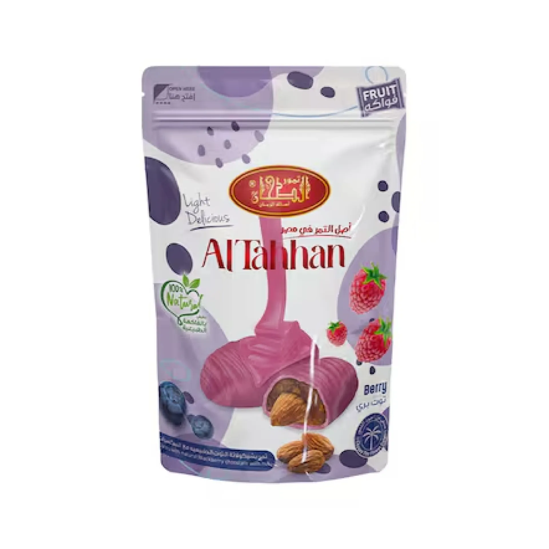 [11500300700181] الطحان تمر باللوز وشيكولاته الفاكهه (توت)كيس 100 جم