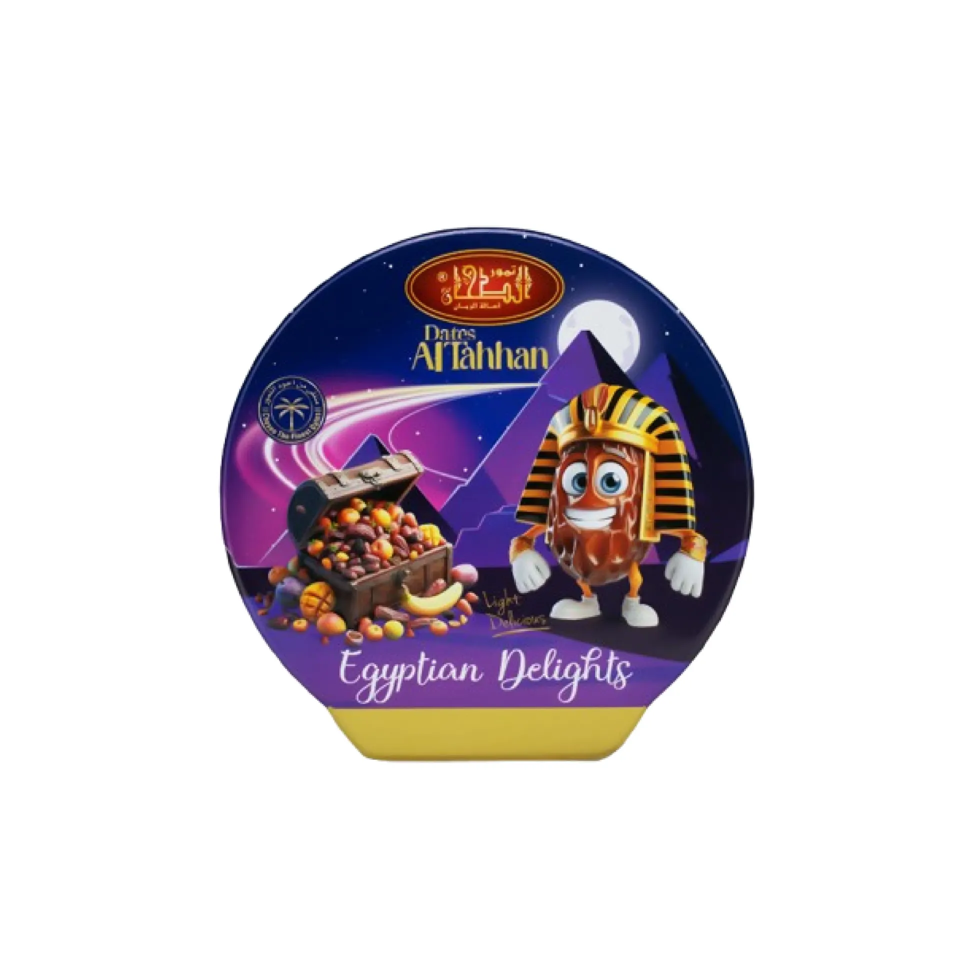 [6224000682583] الطحان عبوة صفيح ميكس تمر باللوز والكراميل والشيكولاتة ( بني / بيضاء/ دارك ) 550 جم