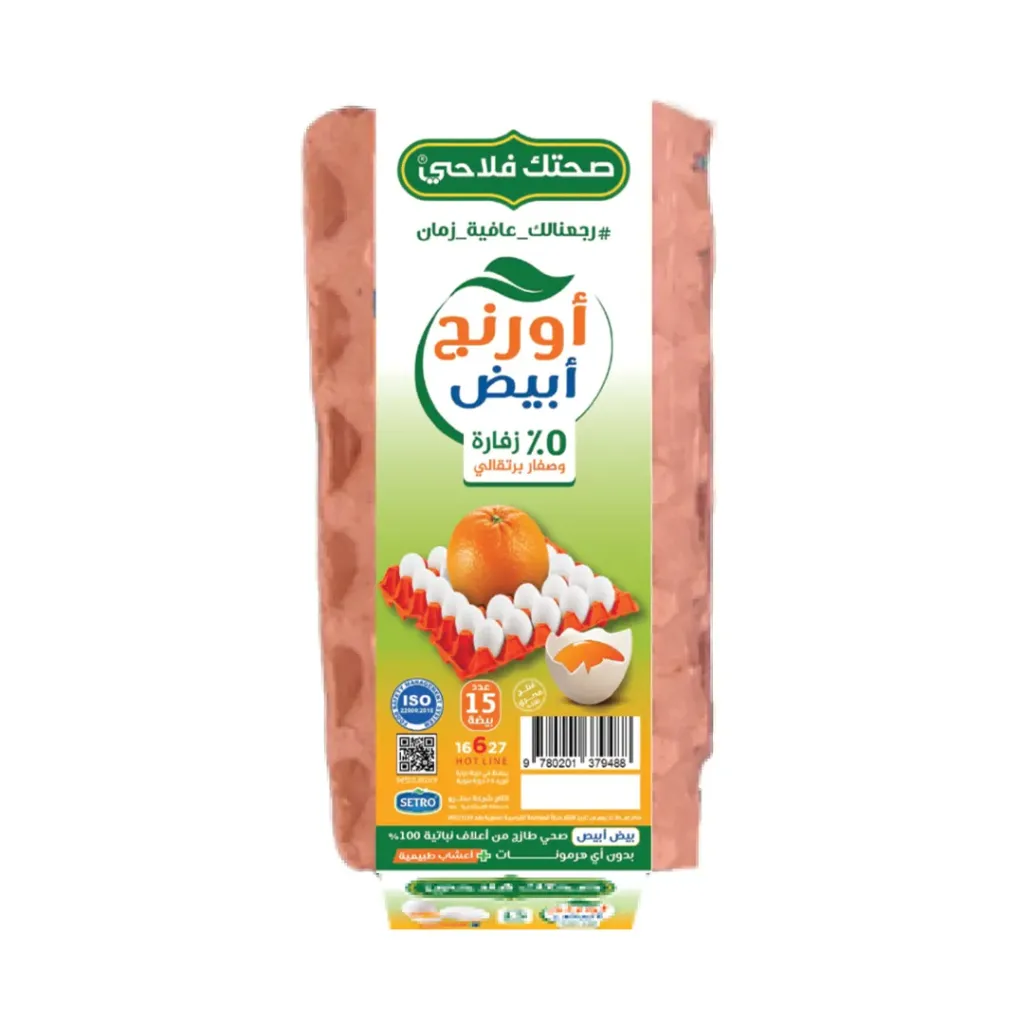 [6224001447440] اورانج بيض ابيض طبق 15 بيضه