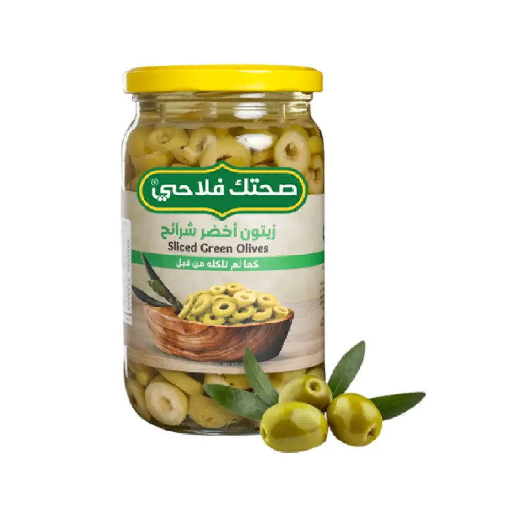 [11500300400810] زيتون اخضر شرائح 720 جم صافي