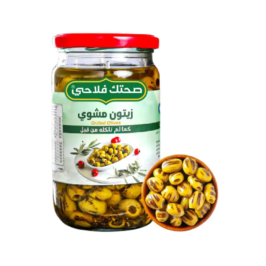 زيتون اخضر مشوي 720 جم صافي